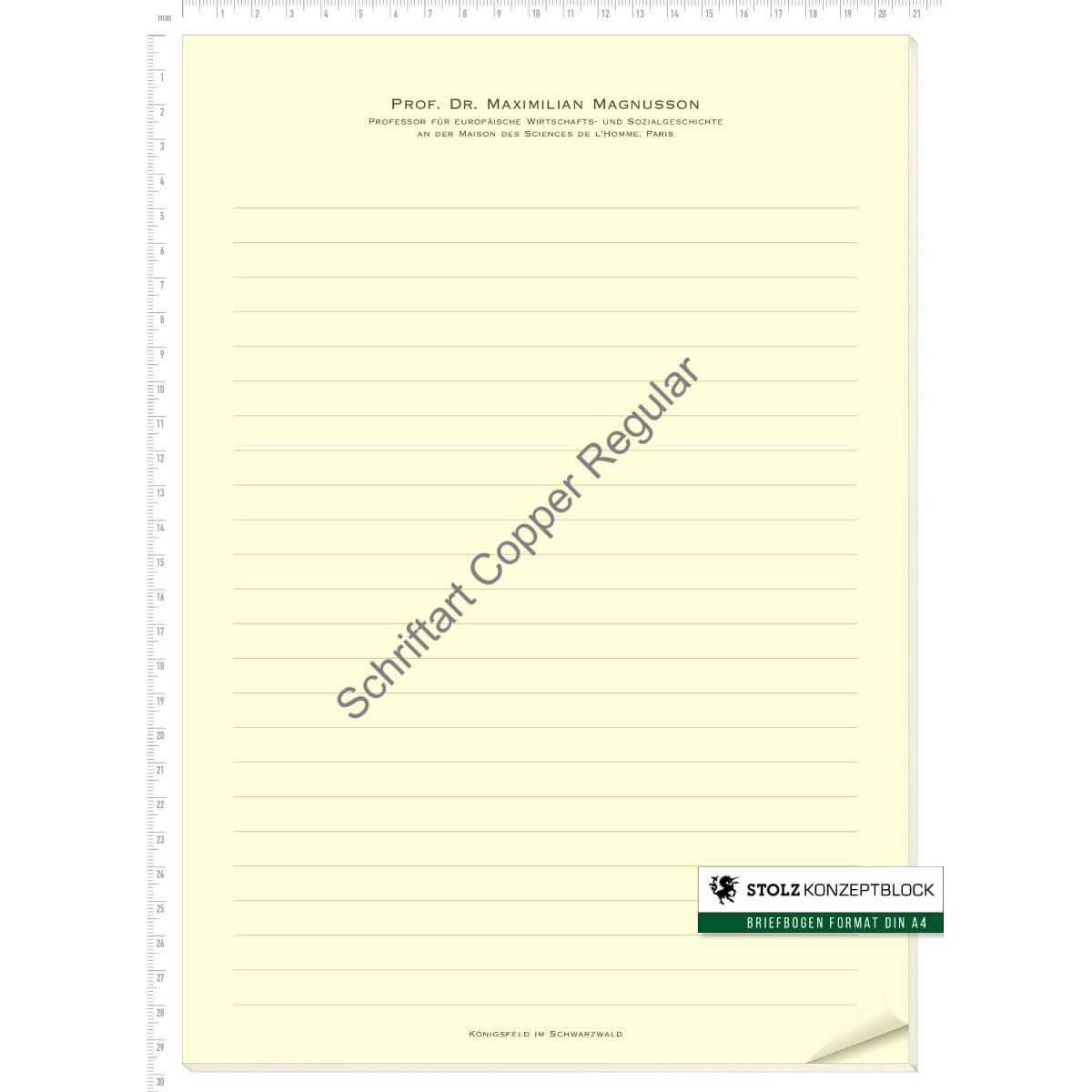 STOLZ Konzeptblock A4 liniert (Copper Regular)